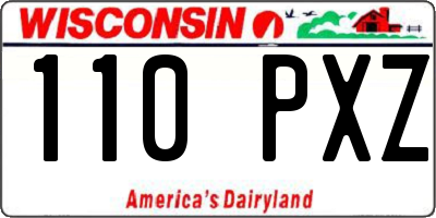WI license plate 110PXZ