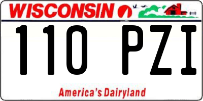 WI license plate 110PZI