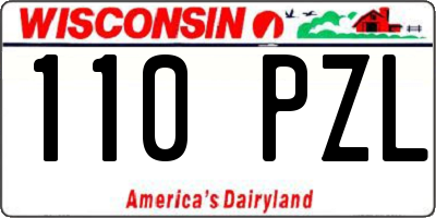 WI license plate 110PZL