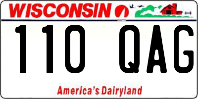 WI license plate 110QAG