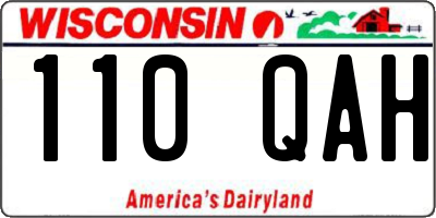 WI license plate 110QAH
