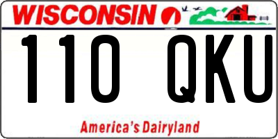 WI license plate 110QKU