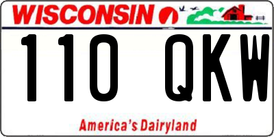 WI license plate 110QKW