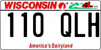WI license plate 110QLH