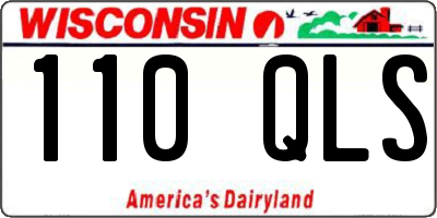WI license plate 110QLS