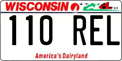 WI license plate 110REL