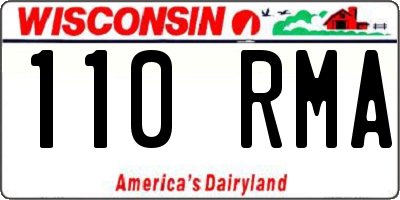 WI license plate 110RMA