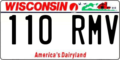 WI license plate 110RMV