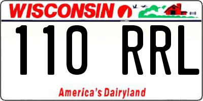 WI license plate 110RRL