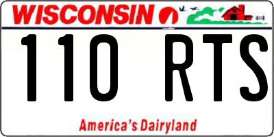 WI license plate 110RTS