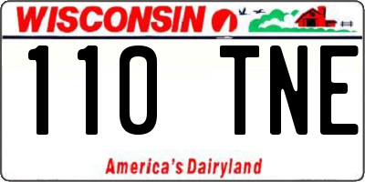WI license plate 110TNE