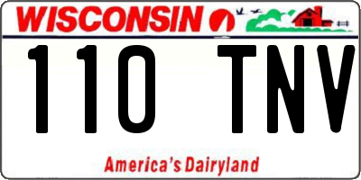 WI license plate 110TNV