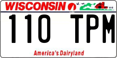 WI license plate 110TPM