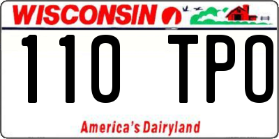 WI license plate 110TPO
