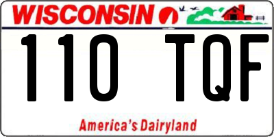 WI license plate 110TQF