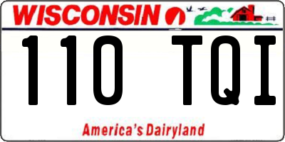 WI license plate 110TQI
