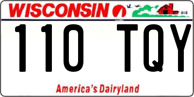 WI license plate 110TQY