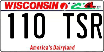 WI license plate 110TSR