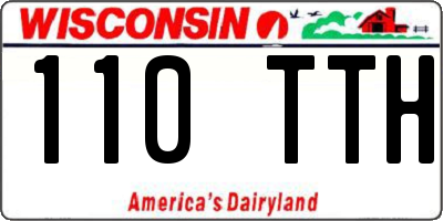 WI license plate 110TTH