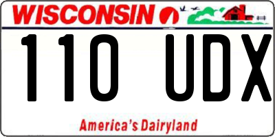 WI license plate 110UDX