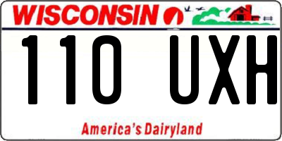 WI license plate 110UXH
