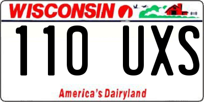 WI license plate 110UXS