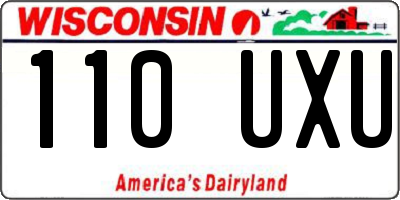 WI license plate 110UXU