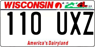 WI license plate 110UXZ
