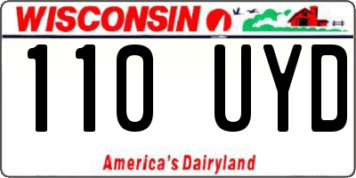 WI license plate 110UYD