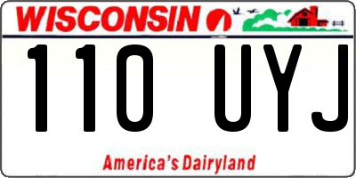 WI license plate 110UYJ