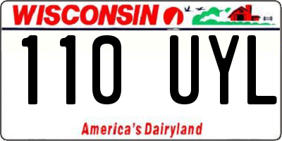 WI license plate 110UYL