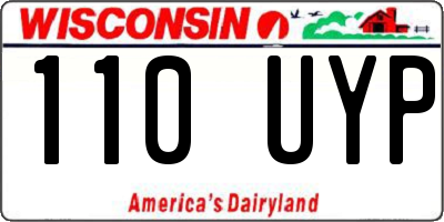 WI license plate 110UYP