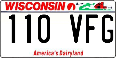 WI license plate 110VFG