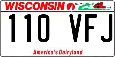 WI license plate 110VFJ