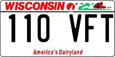 WI license plate 110VFT