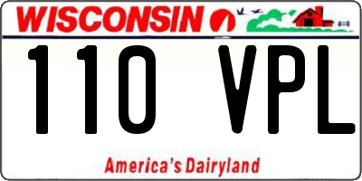WI license plate 110VPL