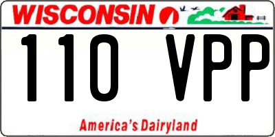 WI license plate 110VPP