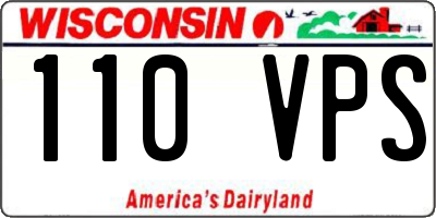 WI license plate 110VPS