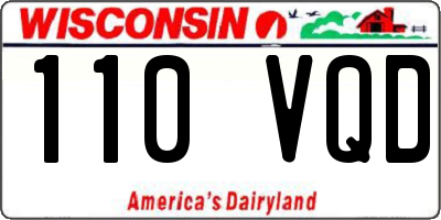 WI license plate 110VQD