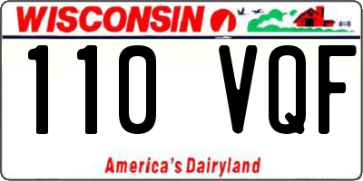 WI license plate 110VQF