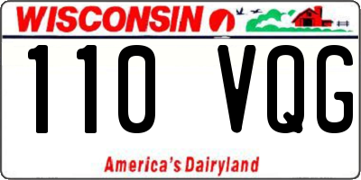 WI license plate 110VQG