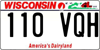 WI license plate 110VQH