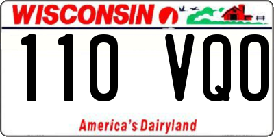 WI license plate 110VQO