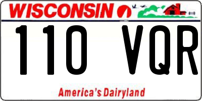 WI license plate 110VQR