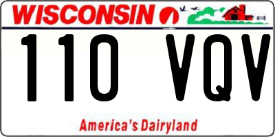WI license plate 110VQV