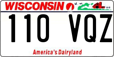 WI license plate 110VQZ