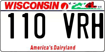WI license plate 110VRH