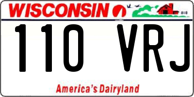 WI license plate 110VRJ