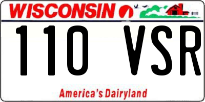 WI license plate 110VSR
