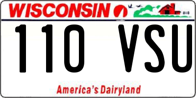 WI license plate 110VSU